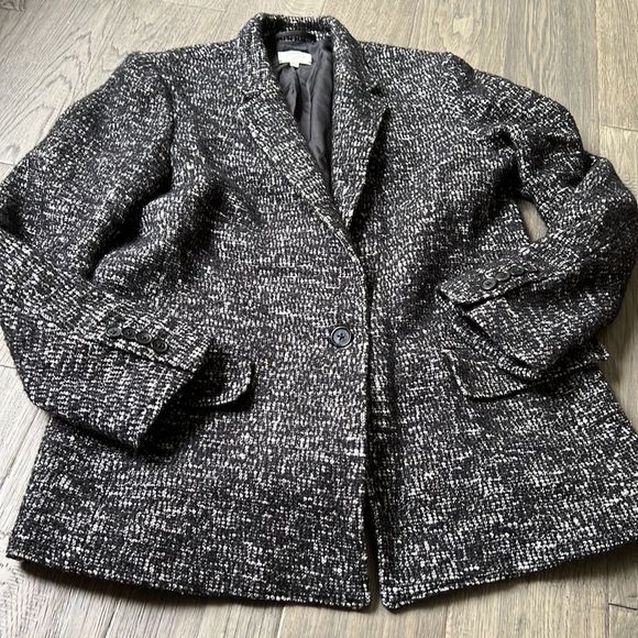 🔥WILFRED🔥 | Black and white tweed park jacket blazer - Picture 2 of 16